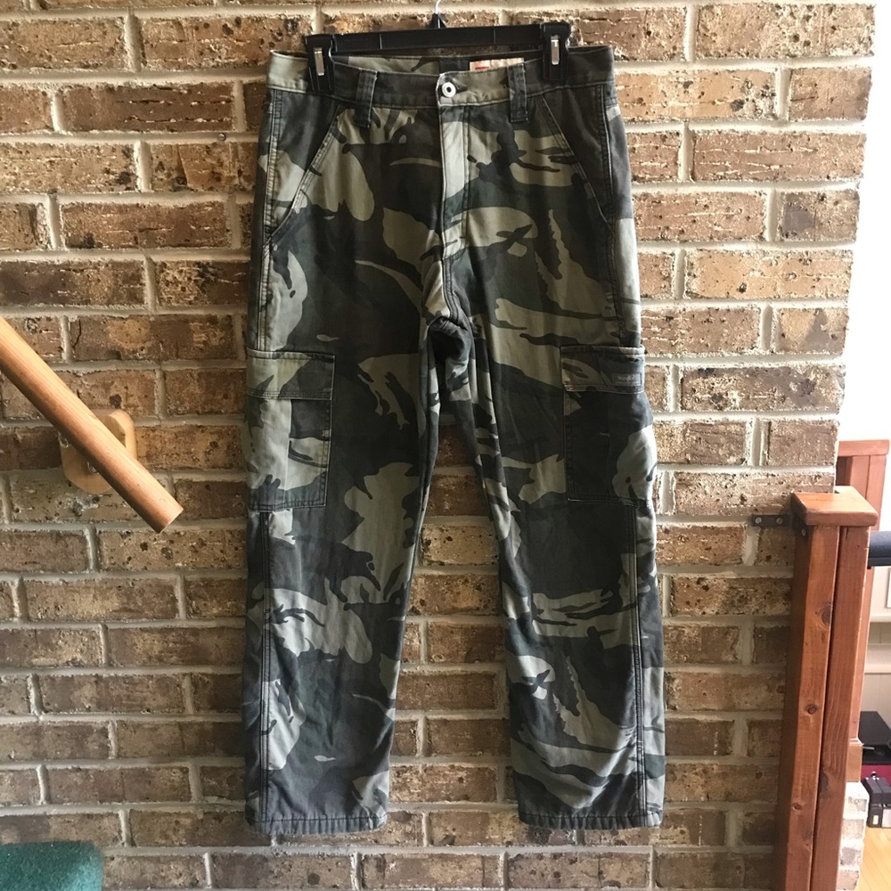 Vtg Y2K Wrangler Relaxed Fit Cargo Camoflauge Pants